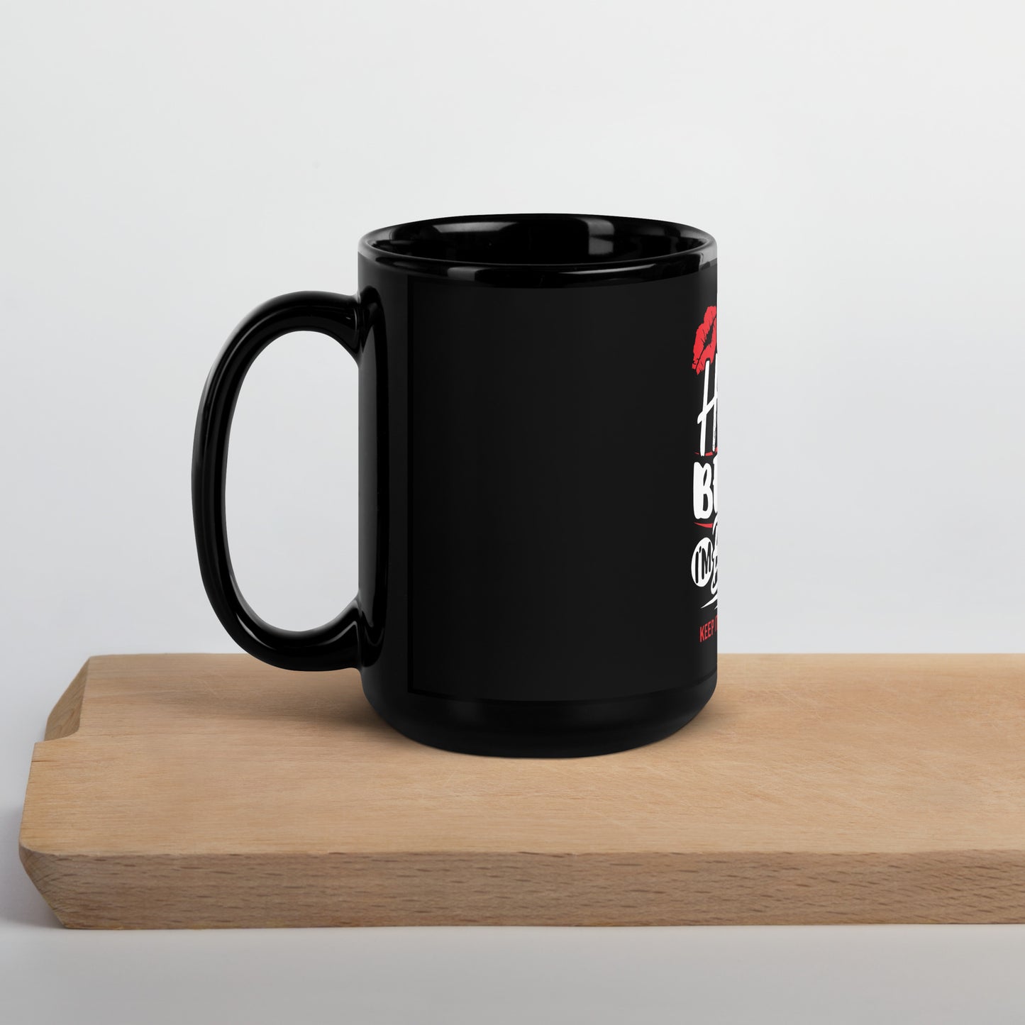 Don't Hate Black Glossy Mug By KISABI