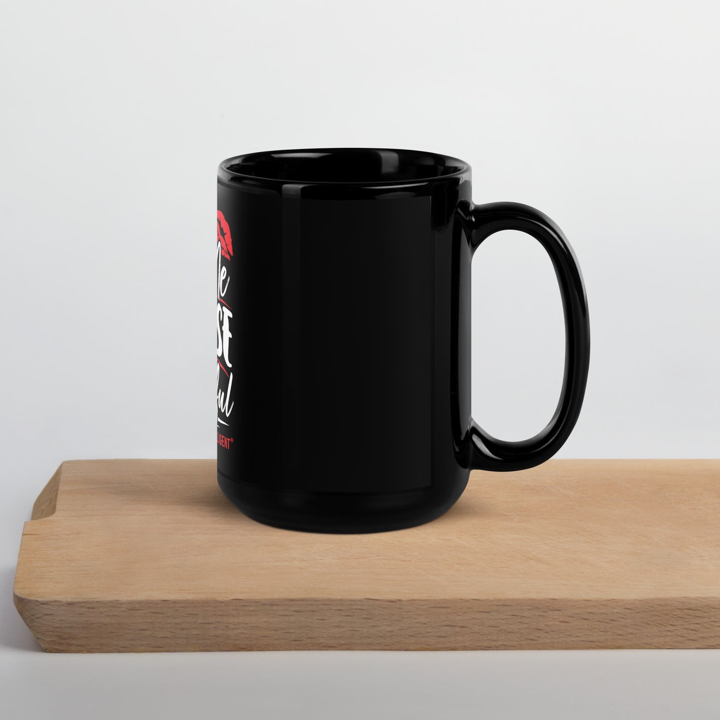 Don't Hate Black Glossy Mug By KISABI