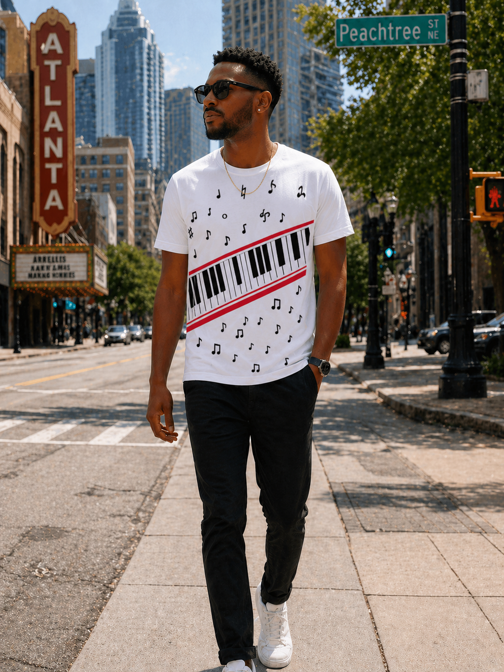 "I Got The Music In Me" Men’s Cotton Crew Neck T-Shirt By KISABI®