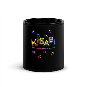 KISABI® WOW Black Glossy Mug