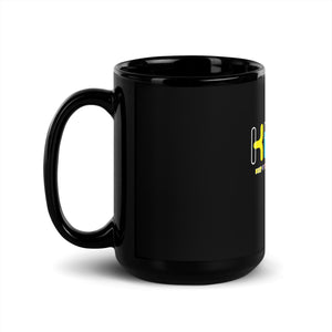 KISABI® Dibits Black Glossy Mug