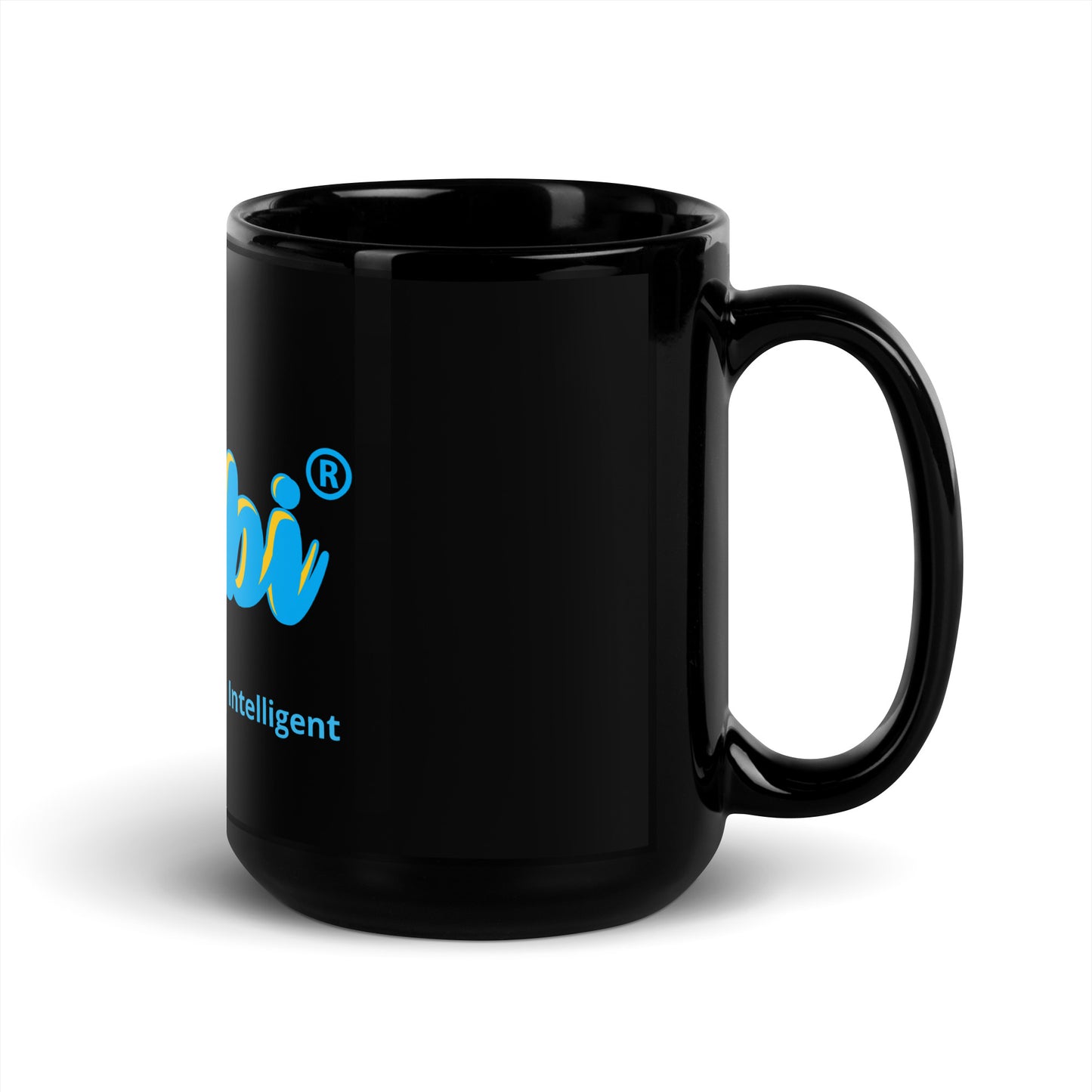 Kisabi Cursive Black Glossy Mug
