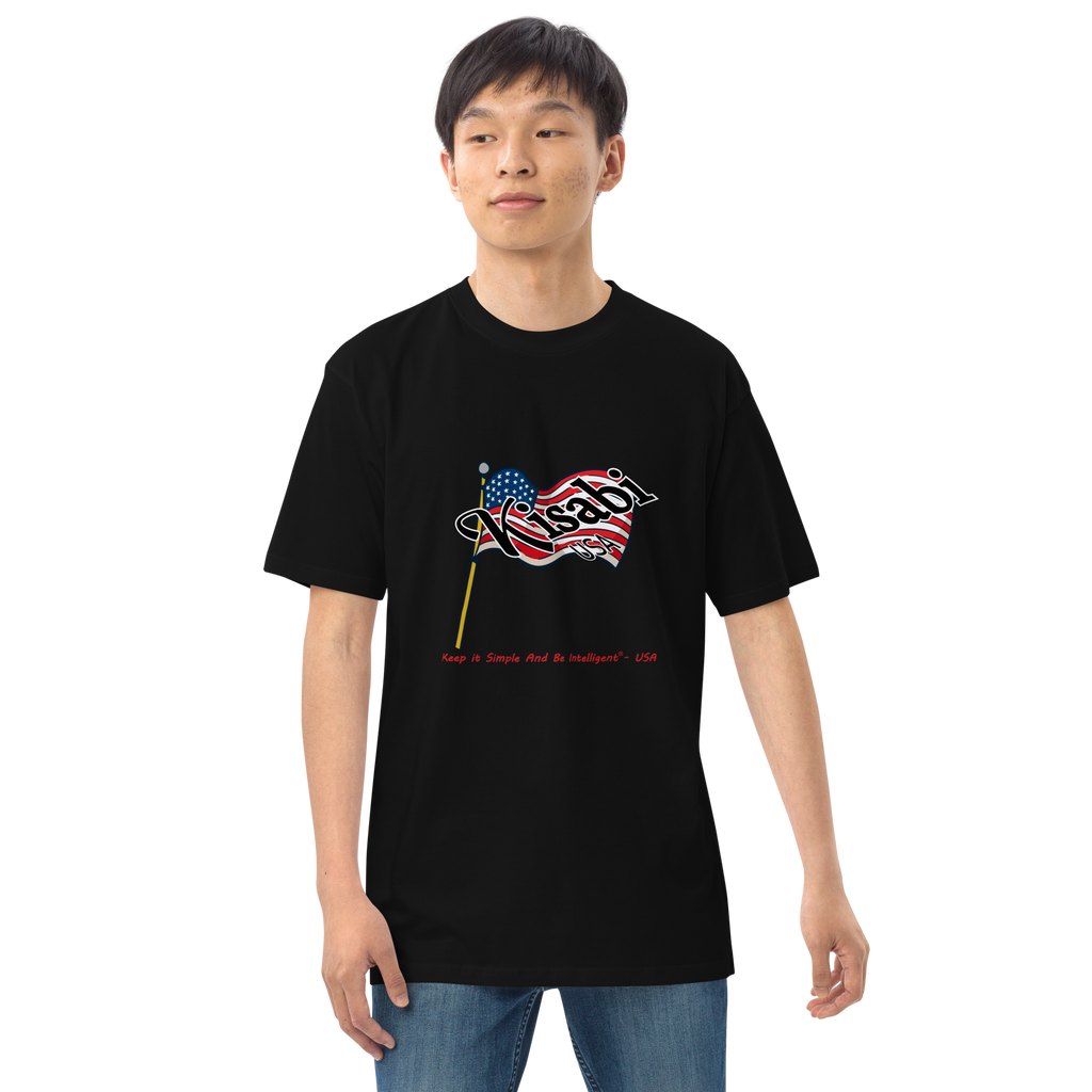 Kisabi®  USA Men’s Premium Heavyweight T-Shirt