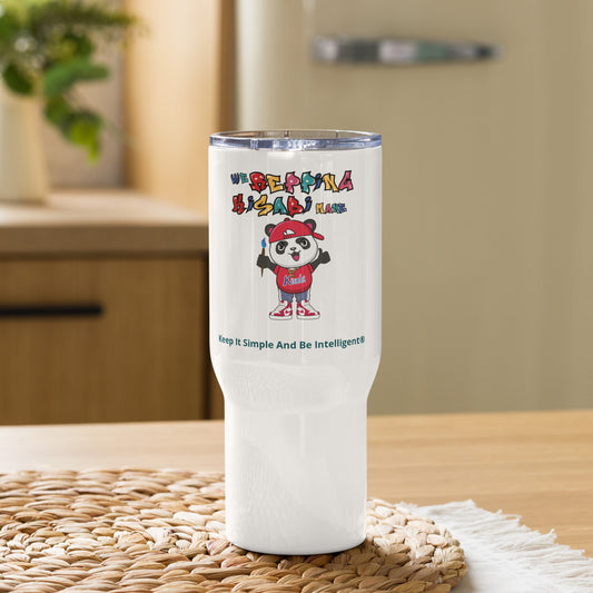 "We  Repping KISABI" Travel Mug With A Handle By KISABI®