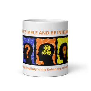 Emphasizing Simplicity White Glossy Mug By KISABI®
