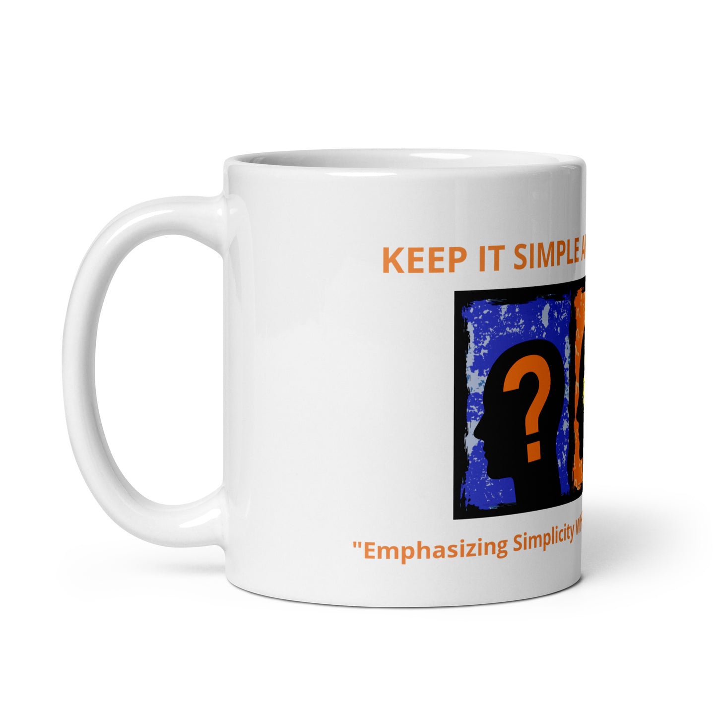 Emphasizing Simplicity White Glossy Mug By KISABI®
