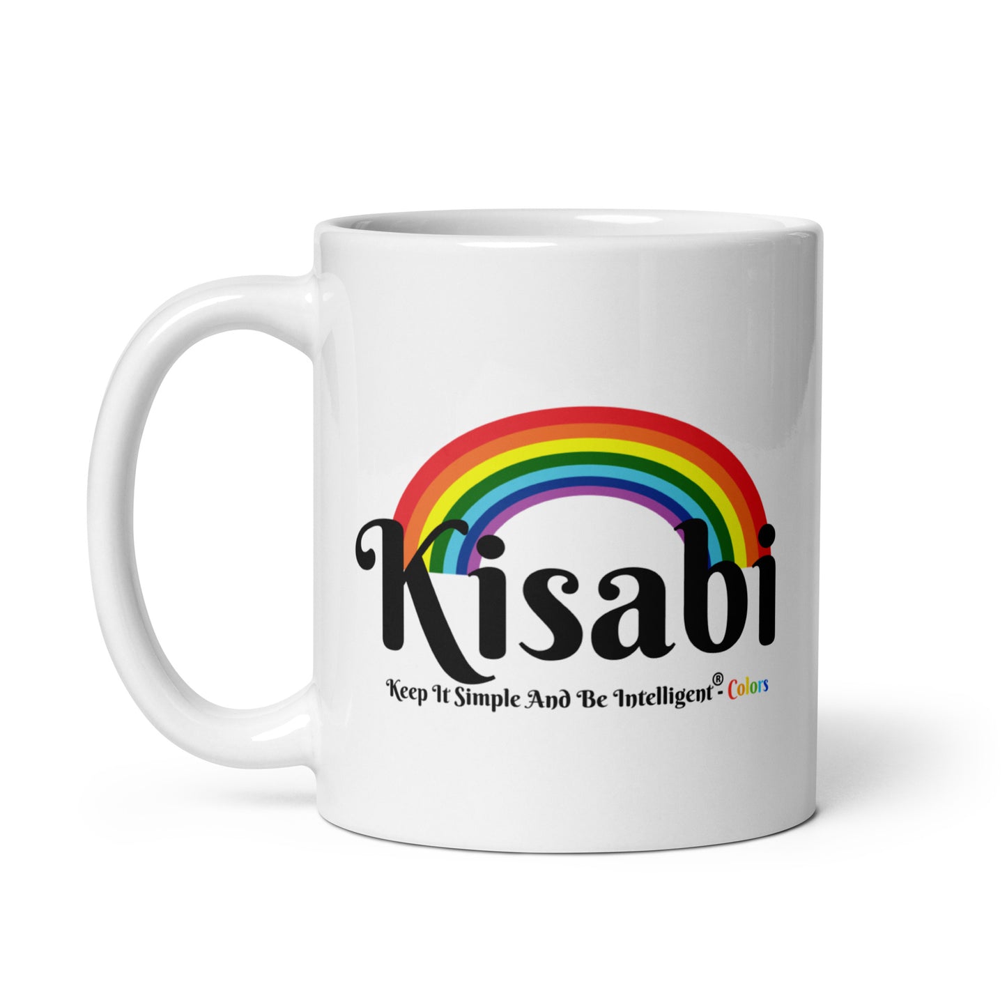 KISABI® Colors White Glossy Mug