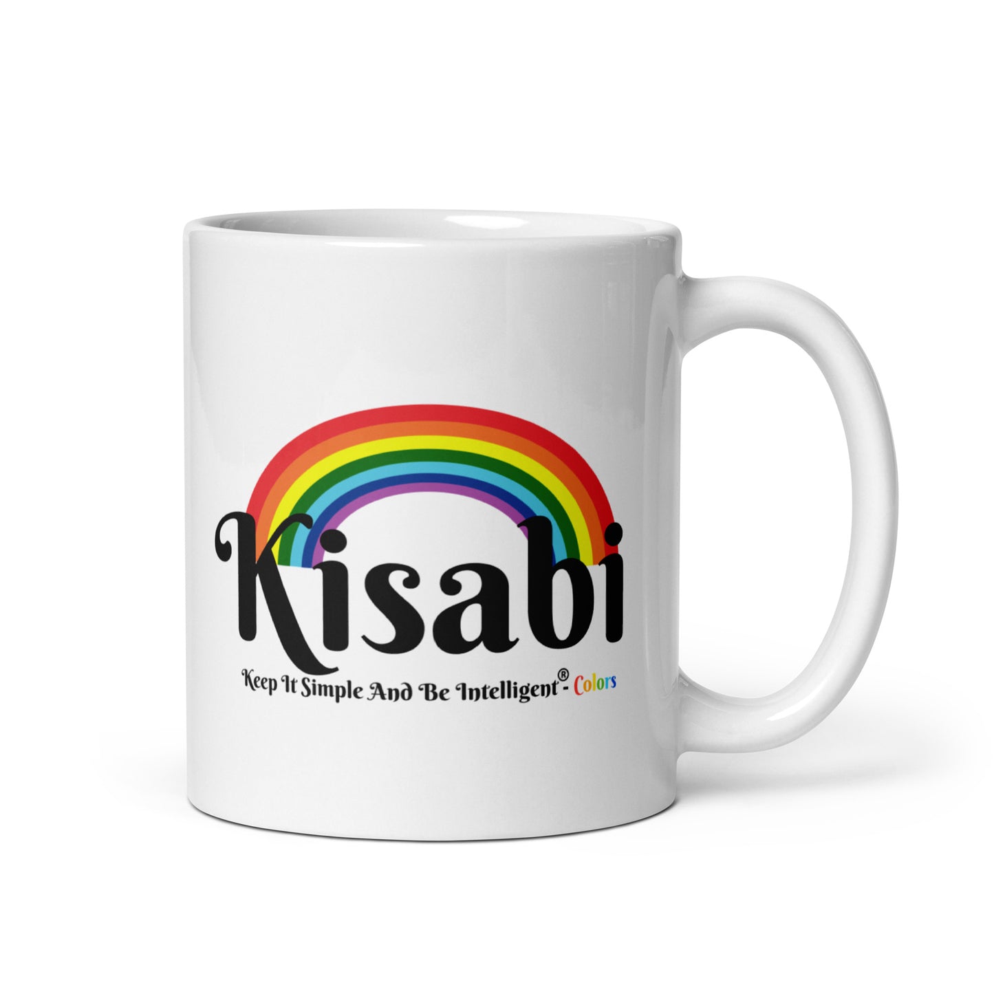 KISABI® Colors White Glossy Mug