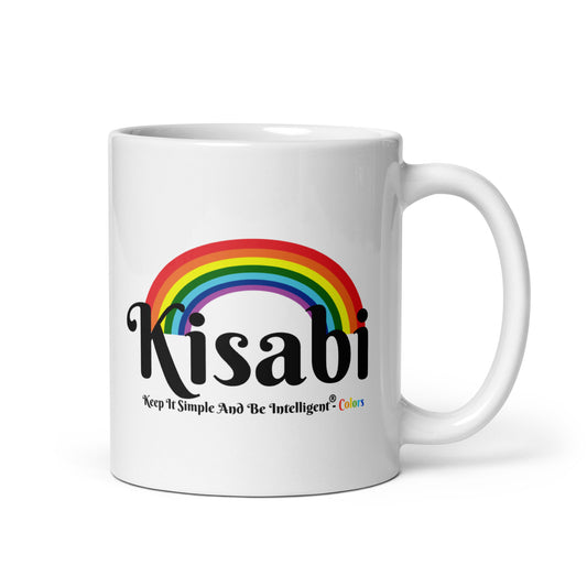 KISABI® Colors White Glossy Mug