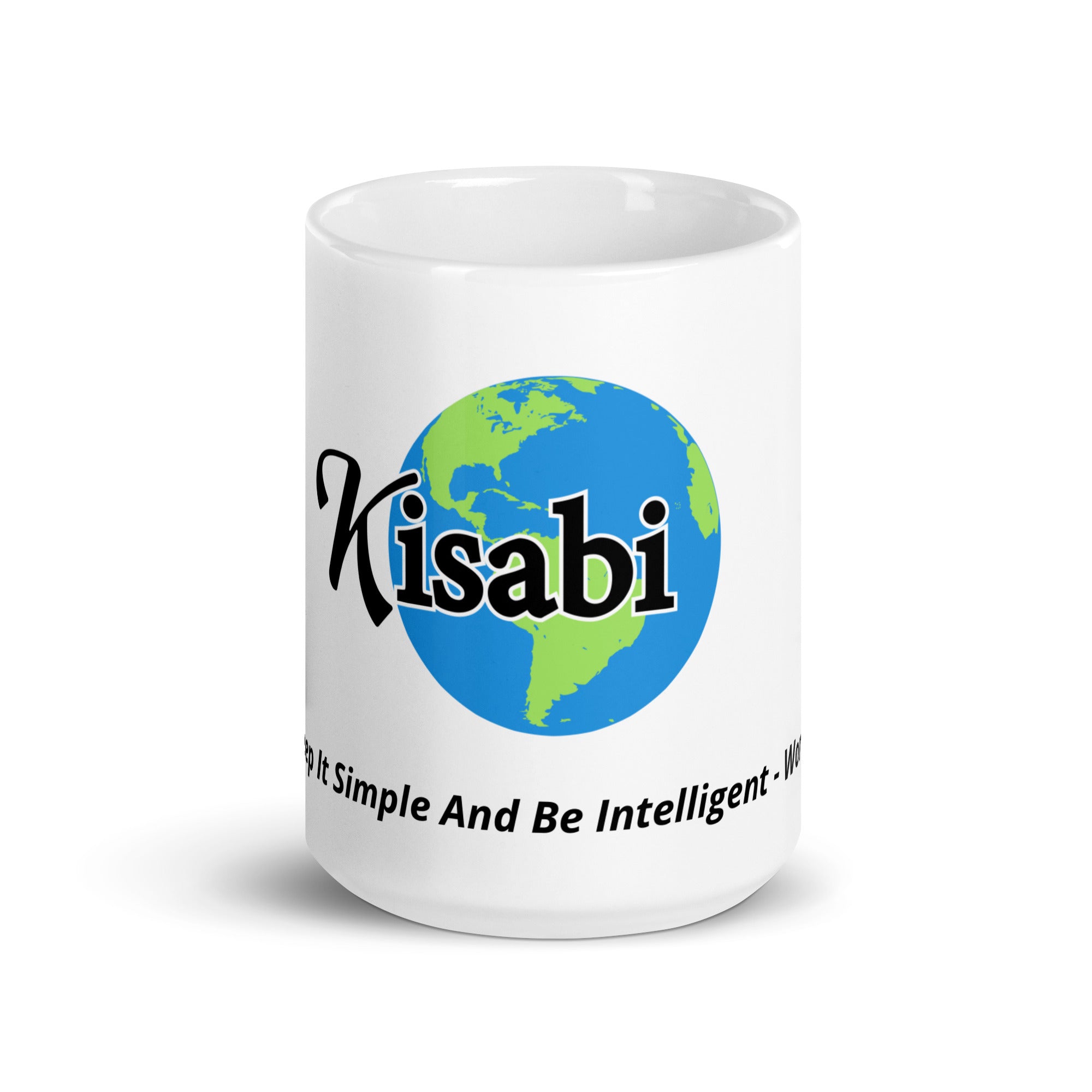 Taza blanca brillante Kisabi™ World