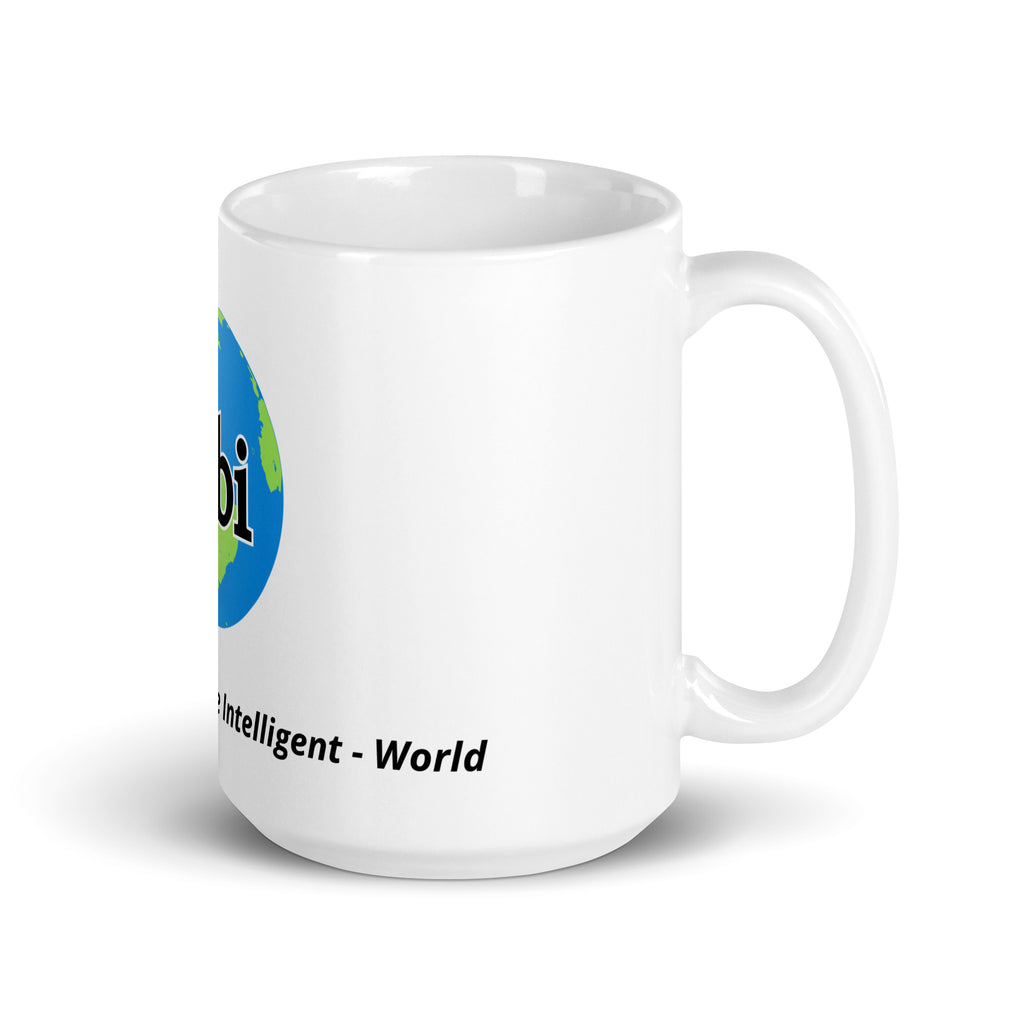 Taza blanca brillante Kisabi™ World
