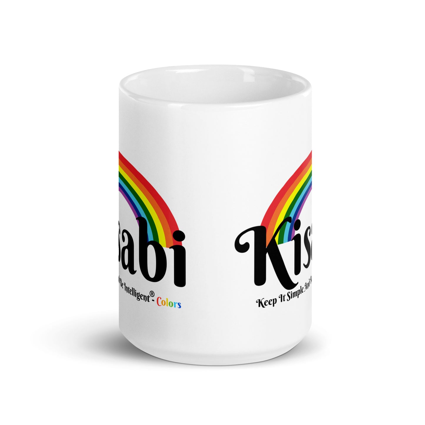 KISABI® Colors White Glossy Mug