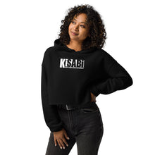 Load image into Gallery viewer, KISABI® Shadow Black and White Crop Hoodie
