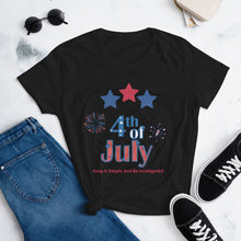 Load image into Gallery viewer, 4th of July Women&#39;s Short Sleeve T-Shirt By KISABI®

