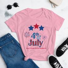 Load image into Gallery viewer, 4th of July Women&#39;s Short Sleeve T-Shirt By KISABI®
