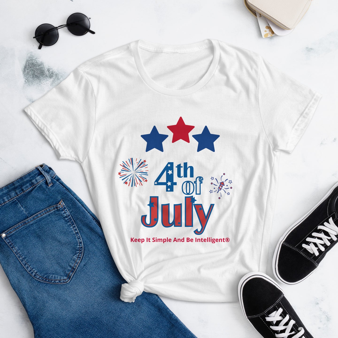 4th of July Women's Short Sleeve T-Shirt By KISABI®