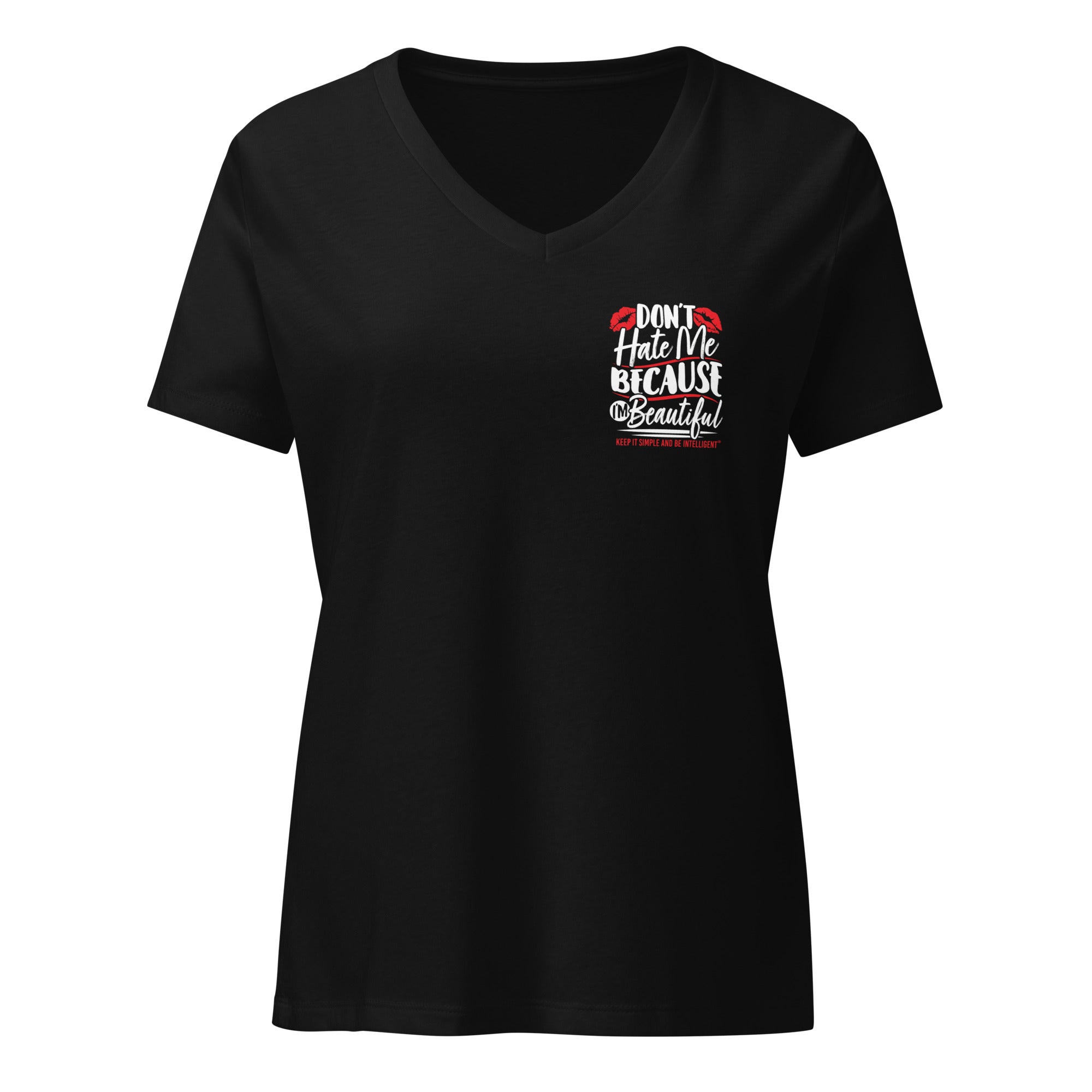 Don't Hate Women’s Relaxed V-Neck T-Shirt By KISABI®