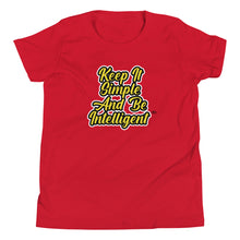 Load image into Gallery viewer, Keep It Simple And Be Intelligent® Youth Short Sleeve T-Shirt By KISABI
