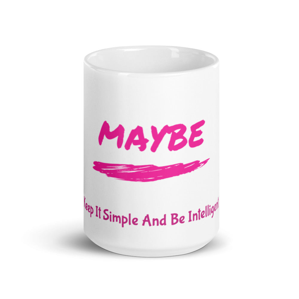 Kisabi™ Taza quizás blanca brillante