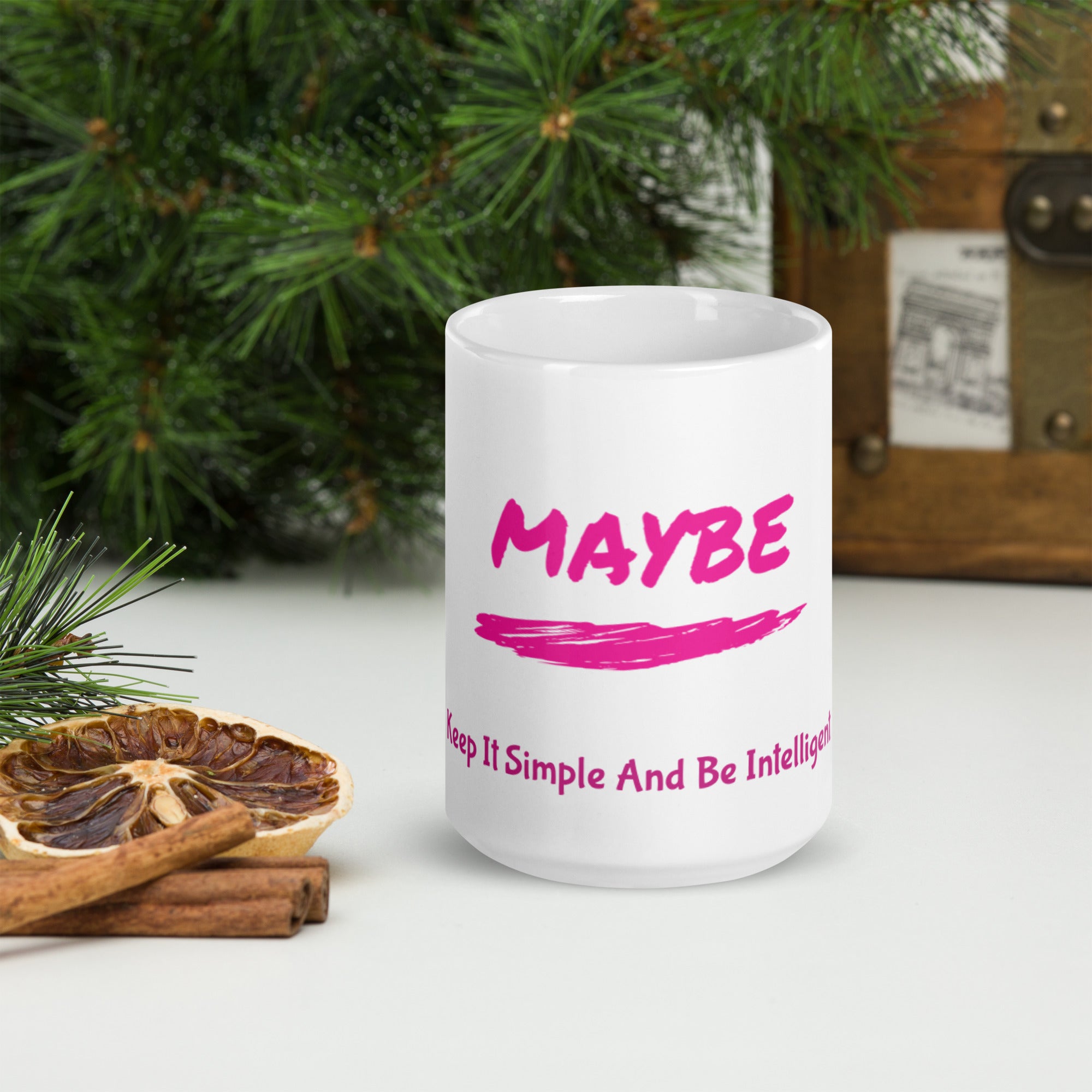 Kisabi™ Taza quizás blanca brillante