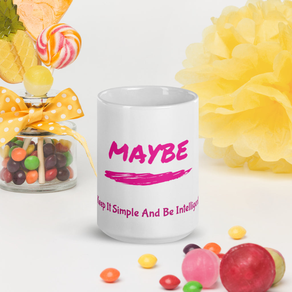 Kisabi™ Taza quizás blanca brillante