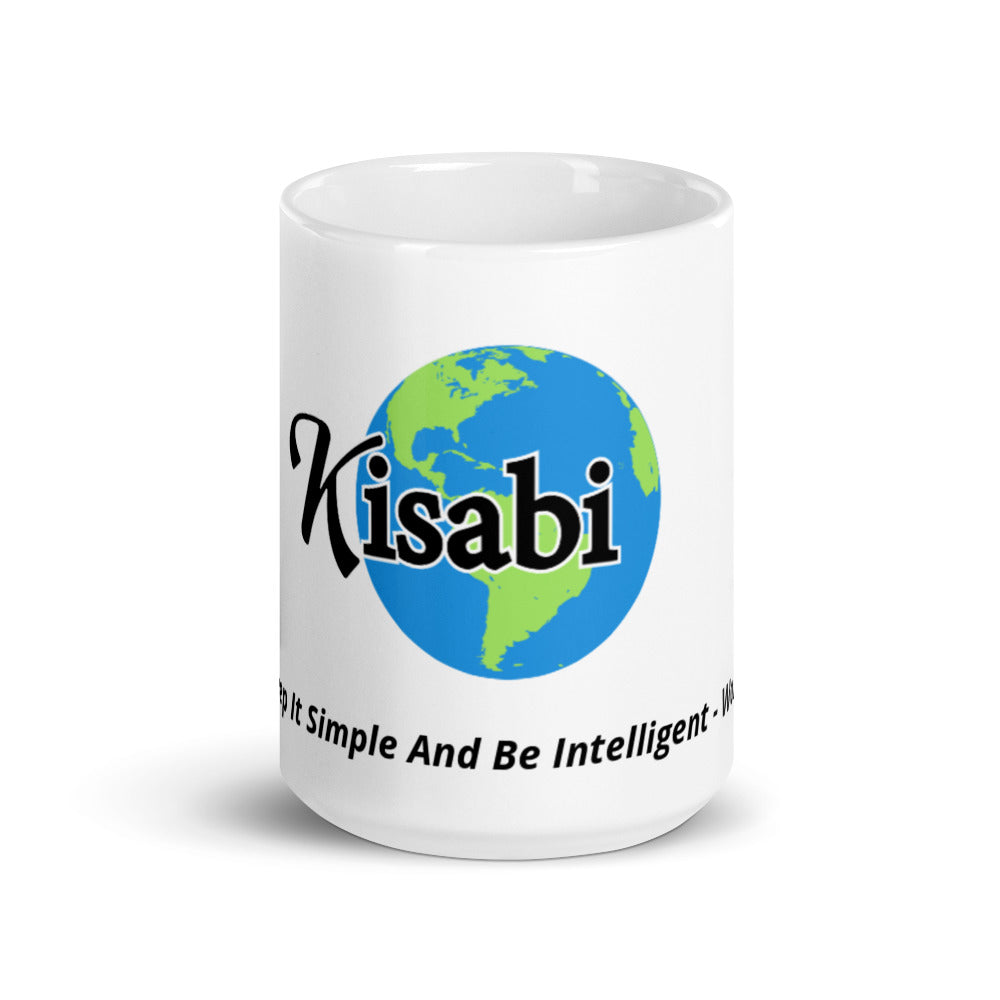 Taza blanca brillante Kisabi™ World