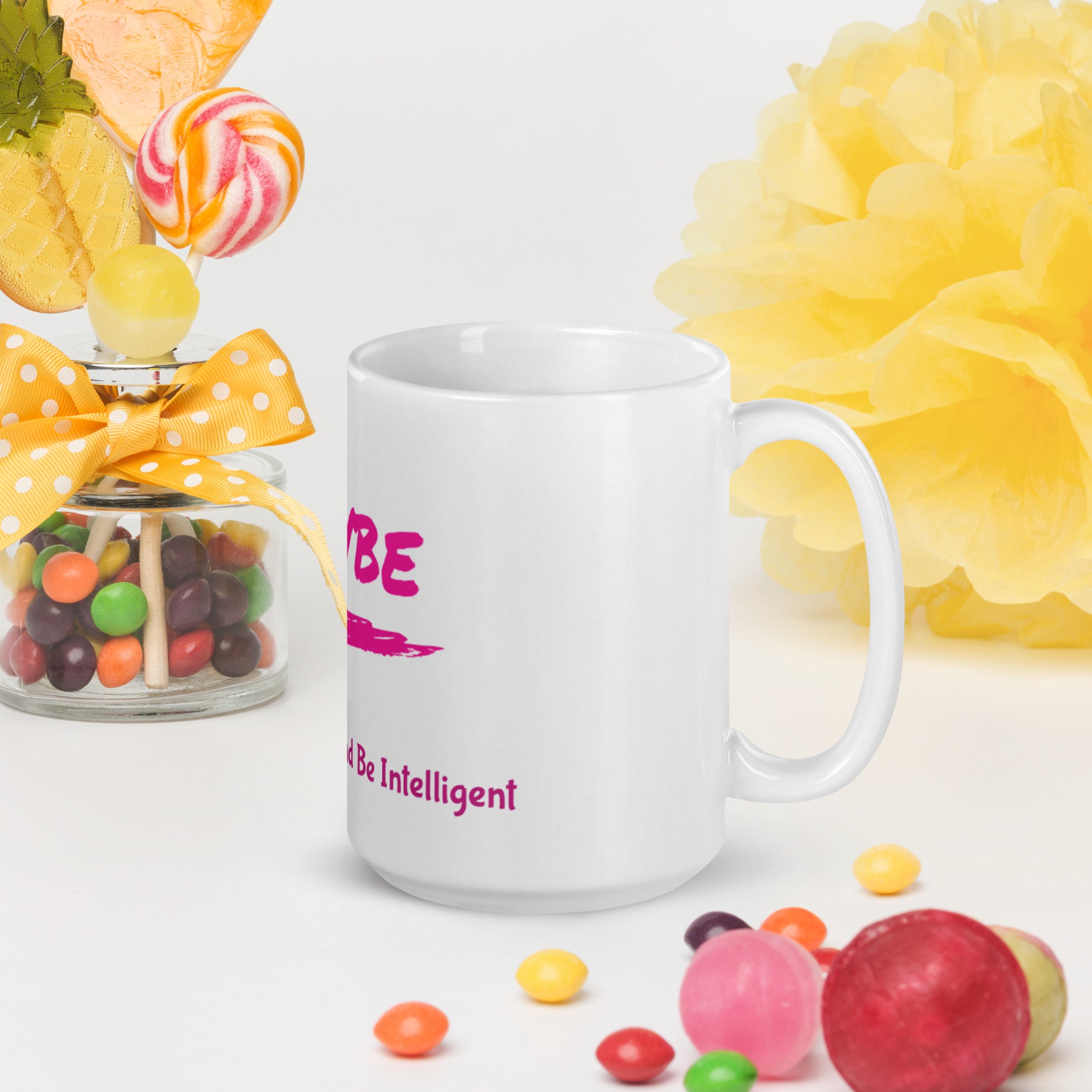 Kisabi™ Taza quizás blanca brillante